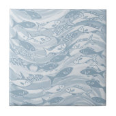 青い魚群の渦 ID1200 タイル (正面)