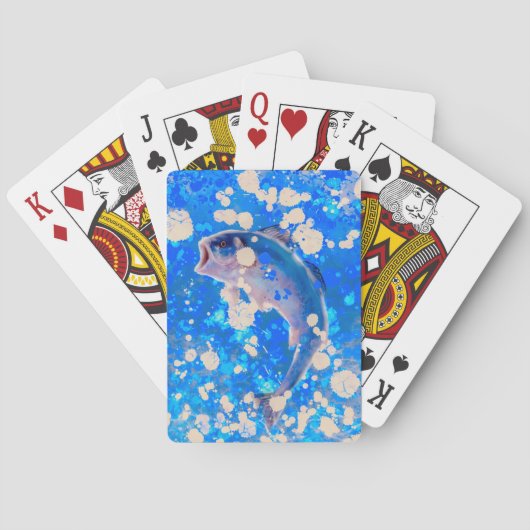 青い魚遊のカード トランプ (裏面)
