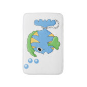 青い魚風呂マット バスマット (正面縦)