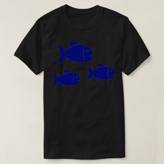 青い魚14 Tシャツ (デザイン正面)