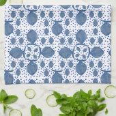 青い魚 キッチンタオル (折り畳み)