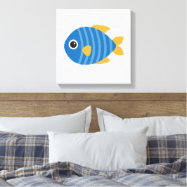 青い魚 キャンバスプリント