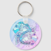 青い魚 キーホルダー (正面)