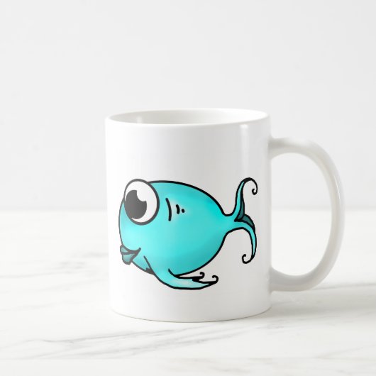 青い魚 コーヒーマグカップ (右)