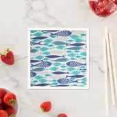 青い魚 スタンダードカクテルナプキン (インサイチュ)