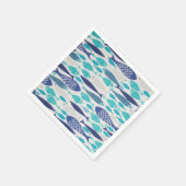 青い魚 スタンダードカクテルナプキン (角)