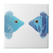 青い魚 タイル (正面)