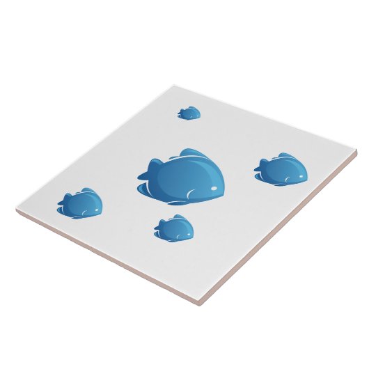 青い魚 タイル (側面)