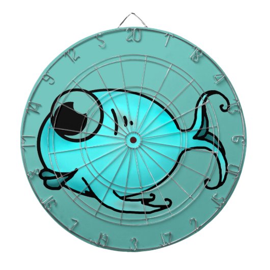 青い魚 ダーツボード (正面)