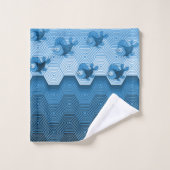 青い魚 バスタオルセット (ウォッシュタオル)