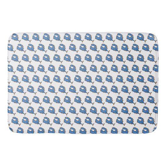 青い魚 バスマット (正面)