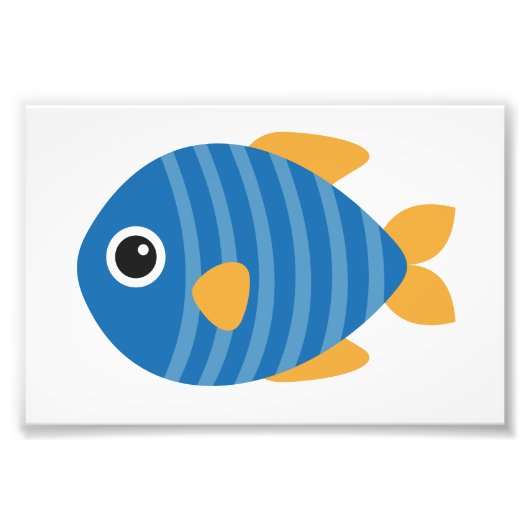 青い魚 フォトプリント            (正面)