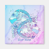 青い魚 マグネット (正面)