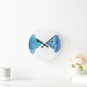 青い魚 ラウンド壁時計 (ホーム)