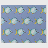 青い魚 ラッピングペーパー (フラット)