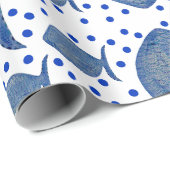 青い魚 ラッピングペーパー (ロールコーナー)