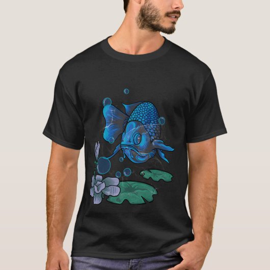 青い魚 Tシャツ (正面)