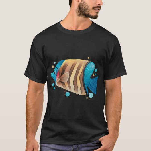 青い魚 Tシャツ (正面)