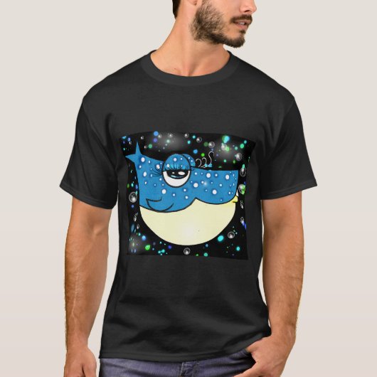 青い魚 Tシャツ (正面)