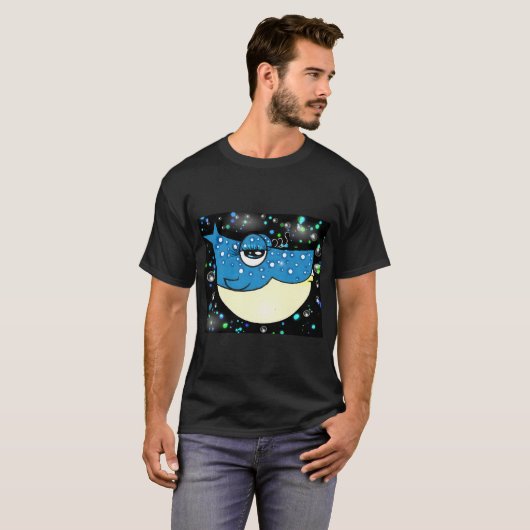 青い魚 Tシャツ (正面フル)