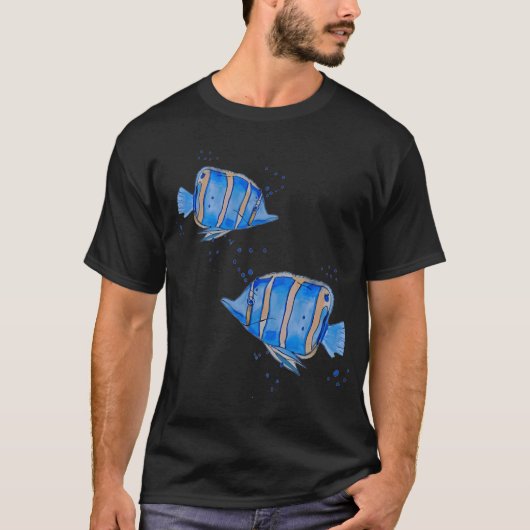 青い魚 Tシャツ (正面)