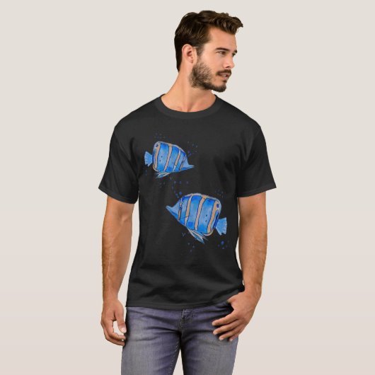 青い魚 Tシャツ (正面フル)