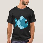 青い魚 Tシャツ (正面)