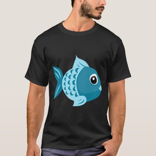 青い魚 Tシャツ (正面)