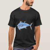 青い魚 Tシャツ (正面)