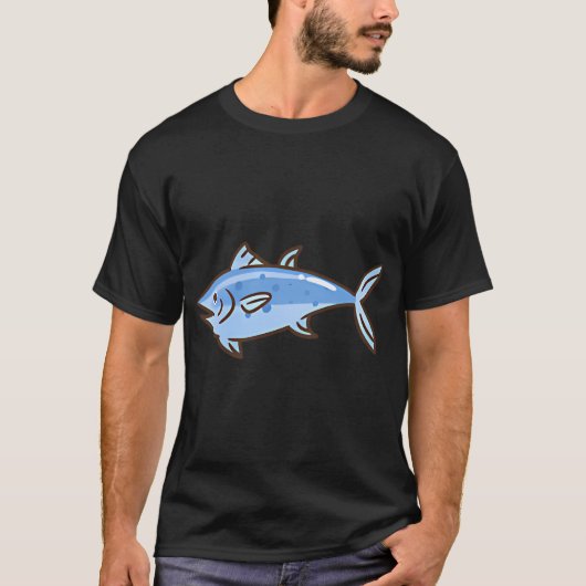 青い魚 Tシャツ (正面)