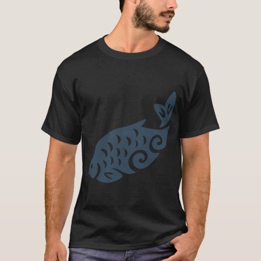 青い魚 Tシャツ (正面)