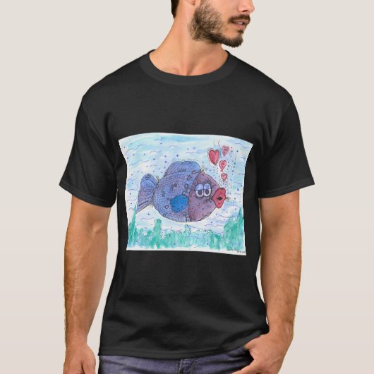 青い魚 Tシャツ (正面)