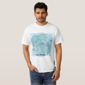 青い鯉の魚 Tシャツ (正面フル)