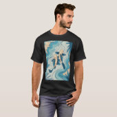 青い鯉の魚 Tシャツ (正面フル)