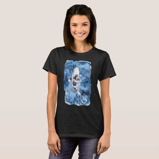青い鯉 Tシャツ (正面フル)