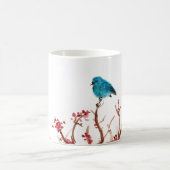 青い鳥および果実のコーヒー・マグ コーヒーマグカップ (中央)