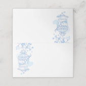 青い鳥がケージを開くグラフィックゲスト座席表 プレイスカード (外部開封)