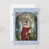 青い鳥で赤い女王 サンキューカード (正面/裏面)