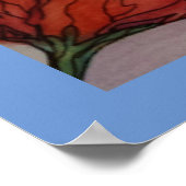 青い鳥とケシのポスター ポスター (角)