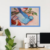 青い鳥とケシのポスター ポスター (ホームオフィス)