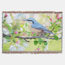 青い鳥とリンゴの花