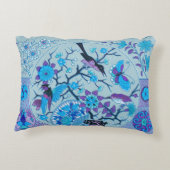 青い鳥と蝶の青アクセント枕 アクセントクッション (裏面)