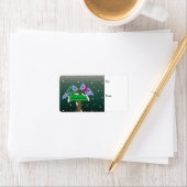 青い鳥のいる冬の風景 ギフトタグ ラベル (インサイチュ)