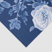 青い鳥のクリーム色の花のデコパージュ 薄葉紙 (詳細)