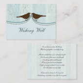 青い鳥のケージ、愛する鳥の願い井戸のカード エンクロージャーカード (正面/裏面)