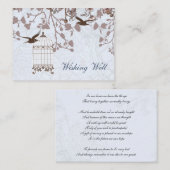 青い鳥のケージ、愛する鳥の願い井戸のカード エンクロージャーカード (正面/裏面)