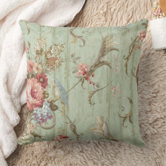 青い鳥のフランスのなコテージのベッド部屋のコレクション クッション (ブランケット)