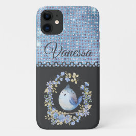 青い鳥のフローラリースiPhone / iPadケース iPhone 11 ケース