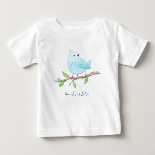 青い鳥のベビーTシャツ ベビーTシャツ (正面)