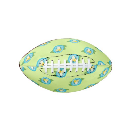 青い鳥の巣 色とりどりの卵 緑の葉 自然 アメリカンフットボール (正面)